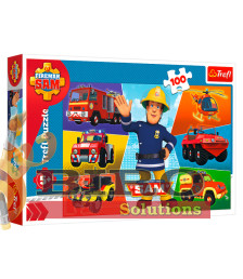 TF Puzzle - "100" - "Sams vehicles / Prism A&D Fireman Sam